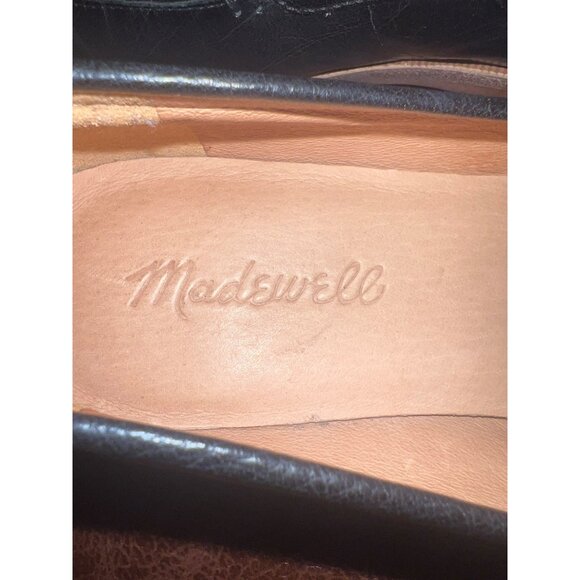 Madewell Womens Black Leather Loafers Size 7 - Picture 7 of 10